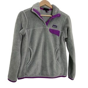 Patagonia Snap-T Fleece Jacket Grey Purple